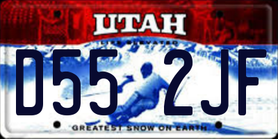 UT license plate D552JF