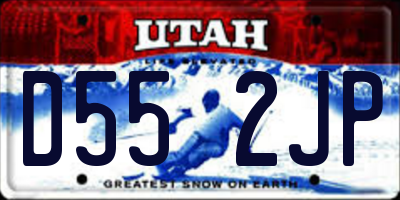 UT license plate D552JP