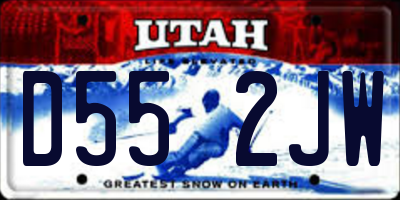 UT license plate D552JW