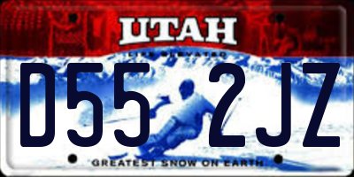 UT license plate D552JZ