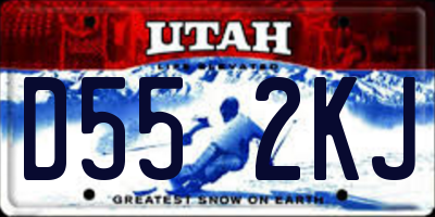 UT license plate D552KJ