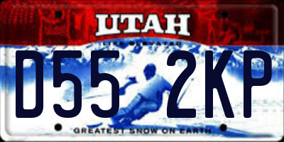 UT license plate D552KP