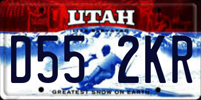 UT license plate D552KR