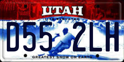 UT license plate D552LH