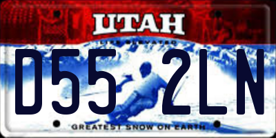 UT license plate D552LN