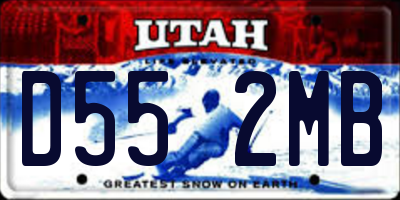 UT license plate D552MB