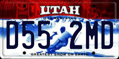UT license plate D552MD