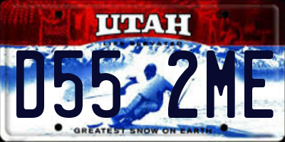 UT license plate D552ME