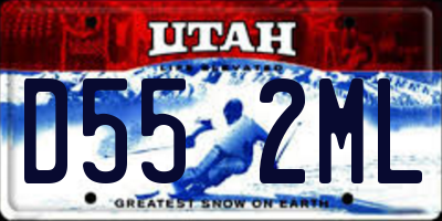 UT license plate D552ML
