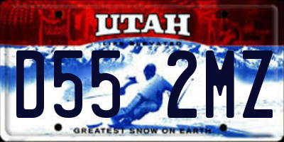 UT license plate D552MZ