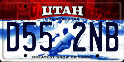 UT license plate D552NB