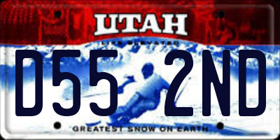 UT license plate D552ND