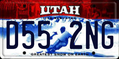UT license plate D552NG