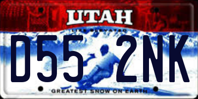 UT license plate D552NK