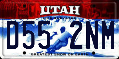 UT license plate D552NM