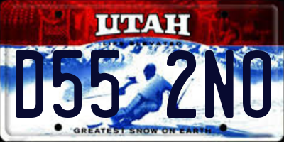 UT license plate D552NO