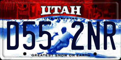 UT license plate D552NR