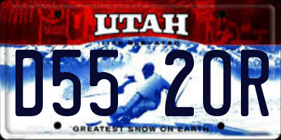 UT license plate D552OR