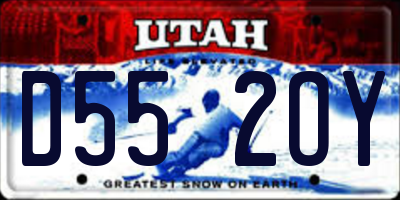 UT license plate D552OY