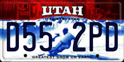 UT license plate D552PD