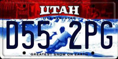 UT license plate D552PG