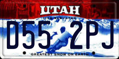 UT license plate D552PJ