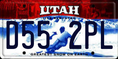UT license plate D552PL