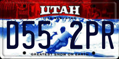 UT license plate D552PR