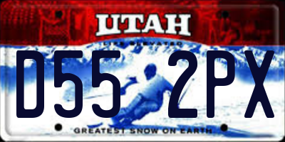 UT license plate D552PX