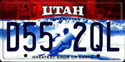 UT license plate D552QL