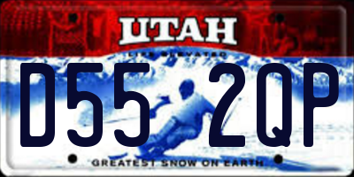 UT license plate D552QP