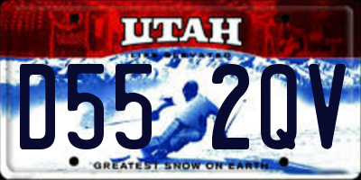 UT license plate D552QV
