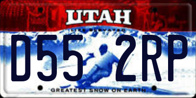 UT license plate D552RP