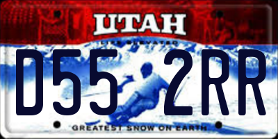 UT license plate D552RR