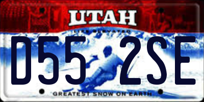 UT license plate D552SE