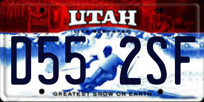 UT license plate D552SF
