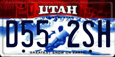 UT license plate D552SH