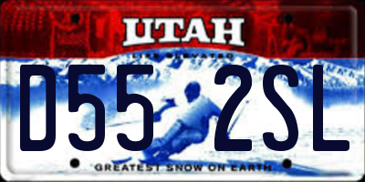 UT license plate D552SL