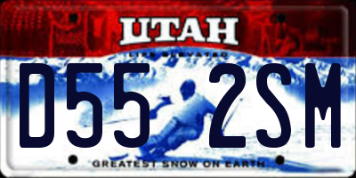 UT license plate D552SM
