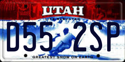 UT license plate D552SP