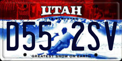 UT license plate D552SV