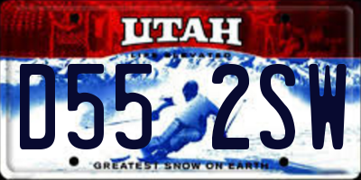 UT license plate D552SW