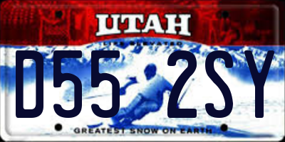 UT license plate D552SY