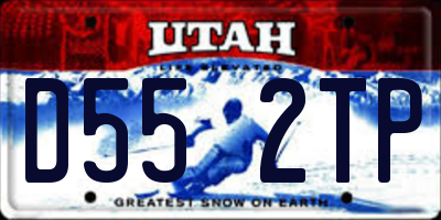 UT license plate D552TP