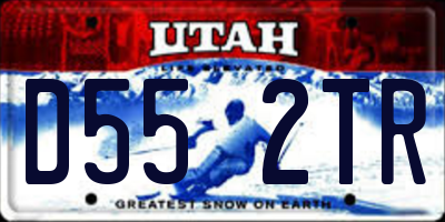 UT license plate D552TR