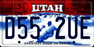 UT license plate D552UE