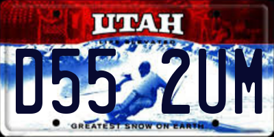 UT license plate D552UM