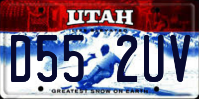 UT license plate D552UV