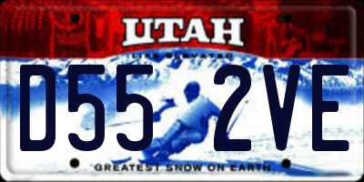 UT license plate D552VE