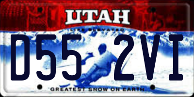 UT license plate D552VI
